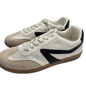 Dolce Vita Quantum Retro Style Sneakers Womens Sz 9 White Black Swoosh NEW Comfo